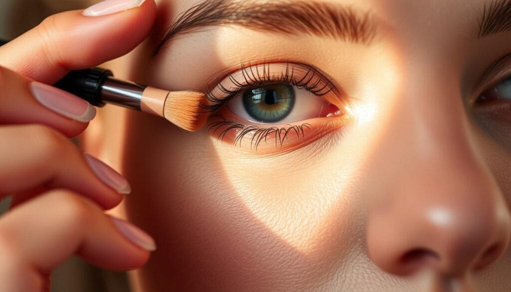 aplicación corrector de ojeras