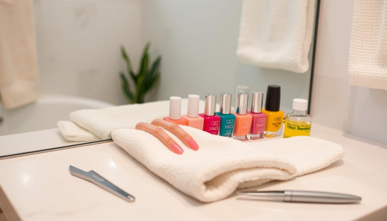 cuidado de uñas acrílicas